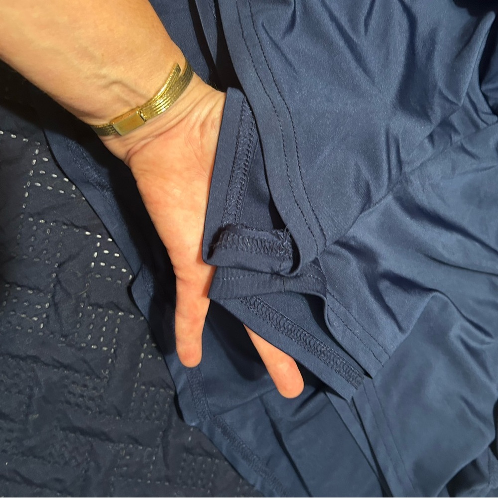 One black and one Navy Blue Athletic Shorts